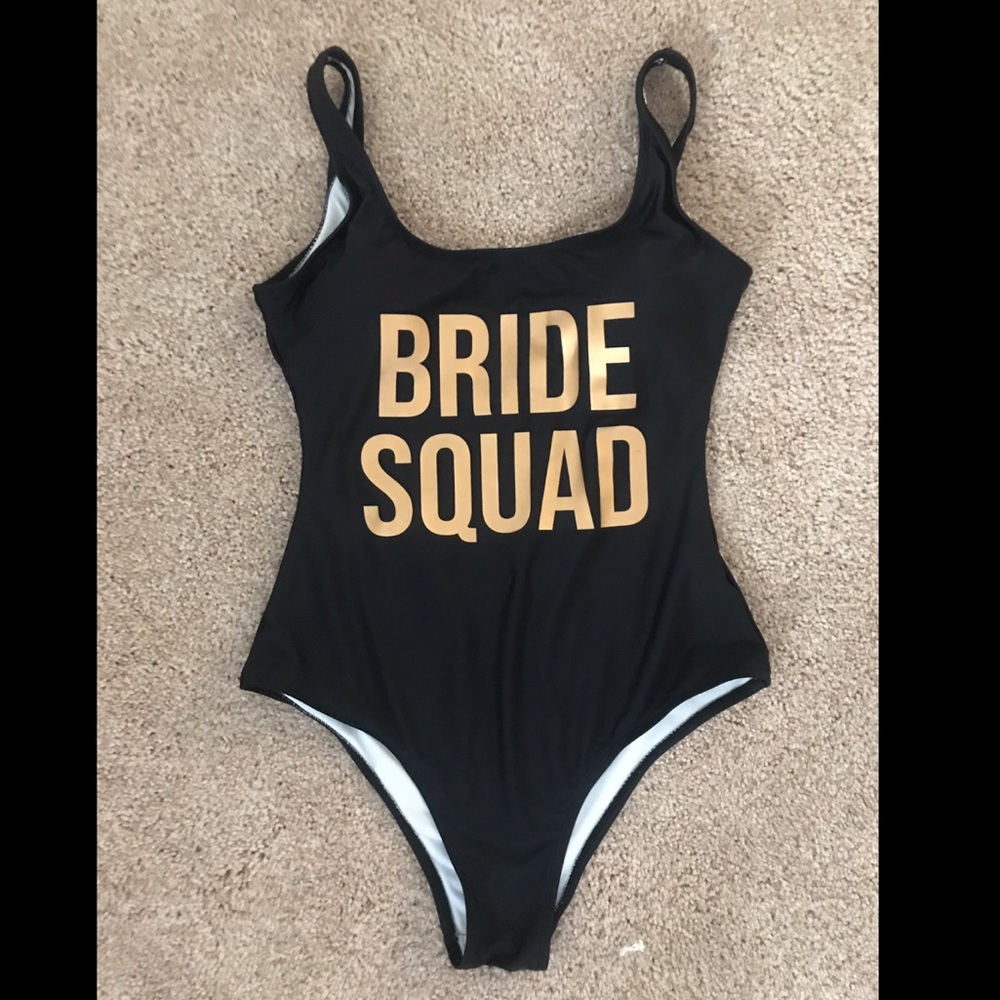 Bride squad swimsuit